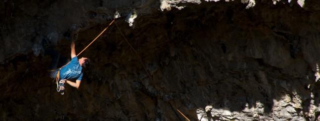 Klemen Becan Couch surfing 8c Osp cave Climb istria