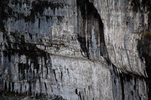 Ben Moon on Rainshadow 9a at Malham Cove UKC