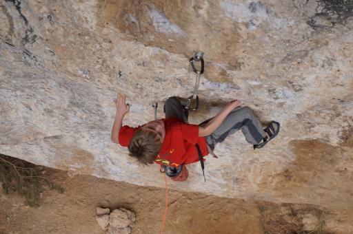 Josh Ibbotson becoming the youngest Brit to climb 8a Innuendo Marglef