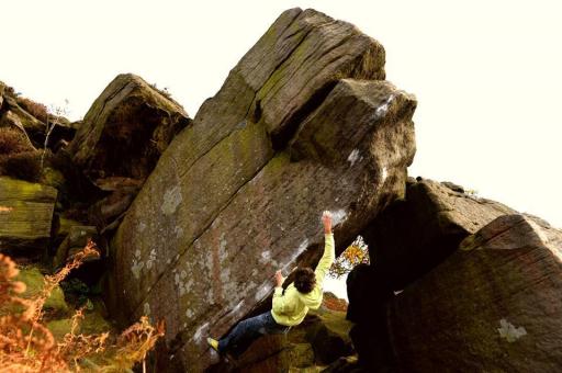 Niccolo Ceria on Voyager sit start Burbage North