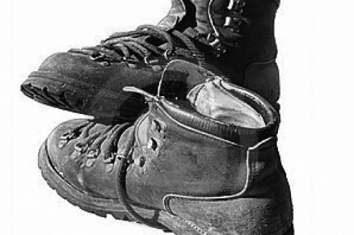 old hiking boots thumb5115768